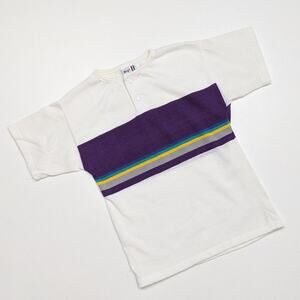 Vintage Billy the Kid T-Shirt Boys Size 7 White Stripe Tee